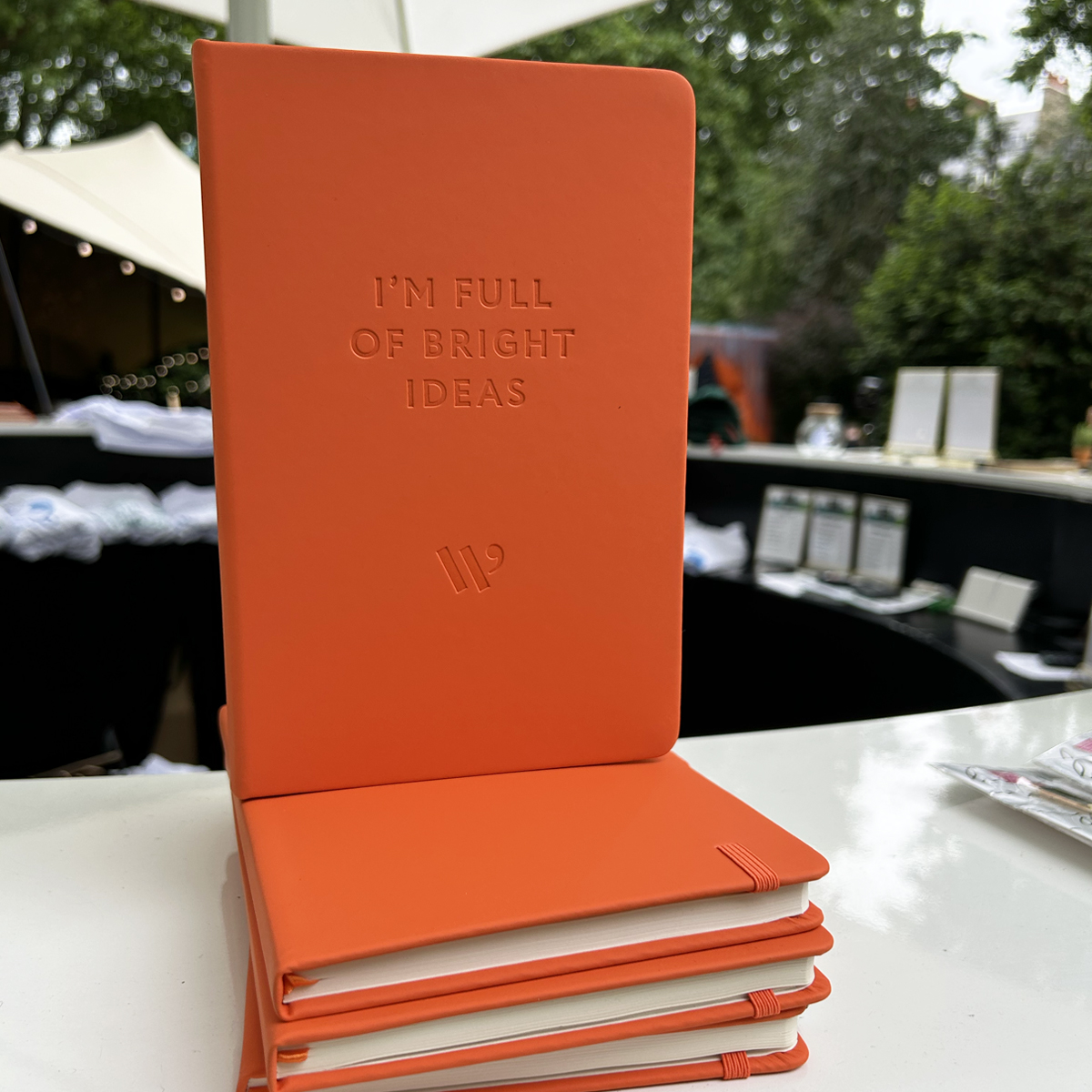 Limited edition Women's Prize orange A5 notebook