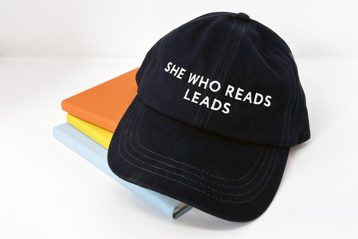 She Who Reads, Leads: Baseball Caps Navy