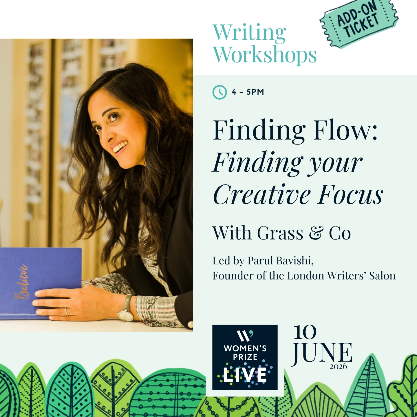 Workshop 3:  Finding Flow: Finding your Creative Focus (Grass & Co)